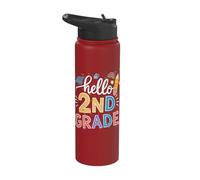 Hello 2nd Grade Stainless Steel Insulated Water Bottle
