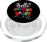Hello 2nd Grade Student Teacher Cute 1st Day Of School PopSockets PopGrip for MagSafe