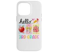 Hello 3rd Grade Fun Apple Pencil Backpack Case for iPhone 14 Pro Max