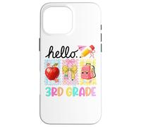 Hello 3rd Grade Fun Apple Pencil Backpack Case for iPhone 16 Pro Max