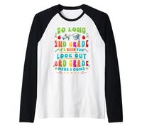 Hello 3rd Grade So Long 2nd Fun Graduation Back to School Raglan Baseball Tee