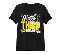 Hello 3rd Grade Sunflower Bee Tie Dye First Day of School Premium T-Shirt