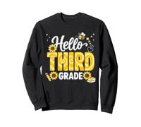 Hello 3rd Grade Sunflower Bee Tie Dye First Day of School Sweatshirt