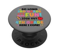 Hello 4th Grade So Long 3rd Fun Graduation Back to School PopSockets Adhesive PopGrip