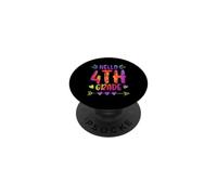 Hello 4th Grade Tie Dye Funny Back To School Teacher Student PopSockets Adhesive PopGrip