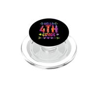 Hello 4th Grade Tie Dye Funny Back To School Teacher Student PopSockets PopGrip for MagSafe