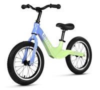 Hello-5ive 14" Kids Balance Bike for 3,4,5,6 Year Old Boys and Girls, Air Tires with Magnesium Alloy Frame, Lightweight No Pedal Toddler Training Bicycle (green&blue)