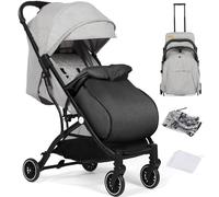 Hello-5ive Baby Pushchair Stroller, One-Hand Foldable Compact Baby Pram with Raincover,Footmuff and Mosquito Net, Travel Buggy with 5-Point Harness for Toddlers from Birth to 15kg