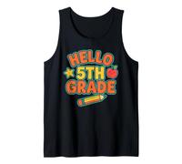 Hello 5th Grade Cute Back to School Fifth Grader Tank Top