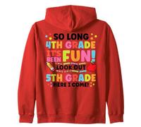 Hello 5th Grade So Long 4th Fun Graduation Back to School Zip Hoodie