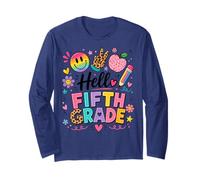 Hello 5th Grade Teacher Students Back to School Fifth Grade Long Sleeve T-Shirt