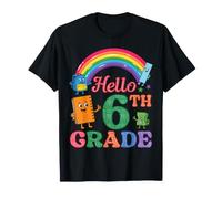 Hello 6Th Grade Back to School Cute Rainbow Student Teacher T-Shirt