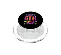 Hello 6th Grade Tie Dye Funny Back To School Teacher Student PopSockets PopGrip for MagSafe