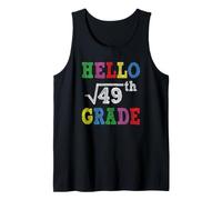 Hello 7th Grade Square Root of 49 Funny Back to School Gifts Tank Top