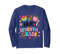 Hello 7th Grade Teacher Back to School Seventh Grade Long Sleeve T-Shirt