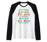 Hello 8th Grade So Long 7th Fun Graduation Back to School Raglan Baseball Tee
