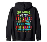 Hello 8th Grade So Long 7th Fun Graduation Back to School Zip Hoodie