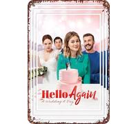 Hello Again - A Wedding A Day Movie Poster Retro Funny Metal Tin Sign, Outdoor Home Wall Decoration 8x12inch