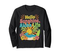 Hello Aloha Life Tropical Sunshine Hawaii Beach Vibes Design Long Sleeve T-Shirt