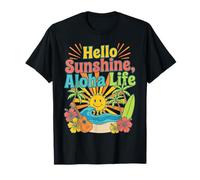 Hello Aloha Life Tropical Sunshine Hawaii Beach Vibes Design T-Shirt