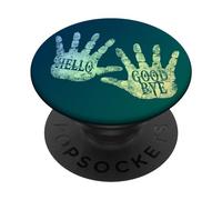HELLO and GOODBYE Academy DAILY GREETINGS Humor Vintage Art PopSockets Adhesive PopGrip