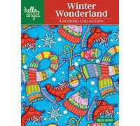 Hello Angel Winter Wonderland Coloring Collection (Design Originals) 32 One-Side-Only Designs with Snowflakes, Reindeer, Penguins, Ice Skates, Mittens, Quotes, Helpful Tips, & Examples for Inspiration