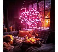 Hello Autumn Neon Sign, Home Decor Neon Light, Halloween Party Decoration Garden Signs, Thanksgiving Wall Decor