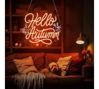 Hello Autumn Neon Sign, Home Decor Neon Light, Halloween Party Decoration Garden Signs, Thanksgiving Wall Decor