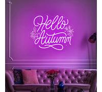 Hello Autumn Neon Sign, Home Decor Neon Light, Halloween Party Decoration Garden Signs, Thanksgiving Wall Decor