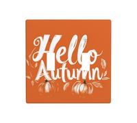Hello Autumn On Orange Pumpkins Double Gang Toggle Light Cover Wall Plate Switch Decor Standard Size - 11.4x11.4cm