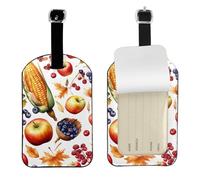 Hello Autumn Print Bag Tags Stylish Luggage Tag 4.3 X 2.76 Inch Essential Travel Accessory Suitcases