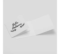 Hello Autumn Wreath Square Greetings Card