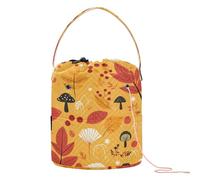 Hello Autumn Yarn Bags Crochet Project Bag with Holes Craft Bag for Crochet Knit Crochet Organizer