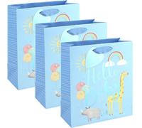 Hello Baby Boy Blue Medium Gift Bags Pack Of 3 With Tags