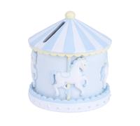 Hello Baby Carousel Money Box 11cm -Blue