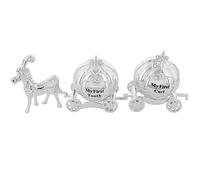 Hello Baby Silver Plated My First Tooth/Curl Carriage Silver
