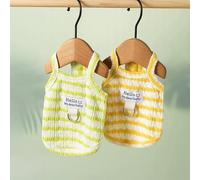 Hello Baby Striped Pet Vest | Size: M | Colour: Green and White