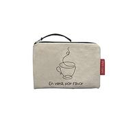 hello-bags. Coin Purse/Small Pouch. Exterior: 100% Cotton. Includes Zipper and Lining. Packed in a Gift Kraft Envelope. Model: “ENVENA”. Color: Ecru. Measurements: 14 * 10 cm.