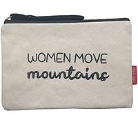 hello-bags. Makeup Bag/Wristlet Handbag. Exterior: 100% Cotton. Includes zipper and lining. Packed in a gift kraft envelope. Model: “WOMENMOVE”. Color: Ecru. Measurements: 23 * 15,5 cm.
