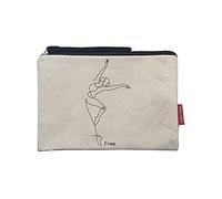 Hello-Bags. Makeup Bag/Wristlet Handbag. Exterior: 100% Cotton. Includes Zipper and Lining. Packed in a Gift Kraft Envelope. Model: “Free”. Color: Ecru. Measurements: 23 * 15,5 cm.