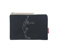 Hello-Bags. Makeup Bag/Wristlet Handbag. Exterior: 100% Cotton. Includes Zipper and Lining. Packed in a Gift Kraft Envelope. Model: “Free”. Color: Black. Measurements: 23 * 15,5 cm.