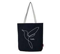 Hello-Bags. Totebag bag. Exterior: 100% cotton. Zip, lining and inner pocket. Includes beautiful kraft envelope as a gift, Black/White, 37x38 cm