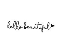 Hello Beautiful Car Mirrors Decal Generous Size, Pasted