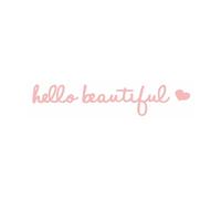 Hello Beautiful Car Rearview Mirrors Decal, PVC Handmade Vanity Mirrors Rear Window Stickers, Positive Sel-f Affirmation Car Decals For Girl Women, DecorativeDecals For Bathroom Bedroom Restroom Home