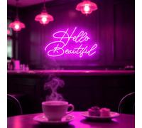Hello Beautiful LED Neon Sign Pink Sign Wall Art Decor
