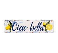 Hello Beautiful Lemon Pattern Print Vintage Tin Sign Retro Metal Wall Decor Metal Poster, Home Bar Garage Man Cave Cafe Indoor & Outdoor Decoration 4x16Inches