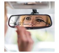 Hello Beautiful Mirror Decal, Empowering Self-Affirmation Car Decals, Positive Affirmation Wall Sticker, Art Lettering Mural Decor Wallpaper for Restroom Bedroom Home Decoration 6 x 1 in (Black)