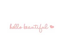 Hello Beautiful Mirror Decal - Removable PVC Automotive Sticker,Hello Beautiful Sign, Car Window Stickers Vehicles Decorative Accessories for Women