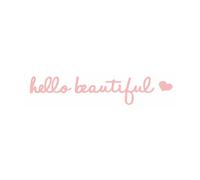 Hello Beautiful Rearview Decal,Waterproof Rear View Decal - Car Window Stickers, Hello Beautiful Sign, Decorative Accessories for Vehicles