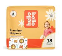 Hello Bello Disposable Baby Nappies Size 5 (12.2kg) Pack of 18 Wild Cats Hypoallergenic Soft as Fabric